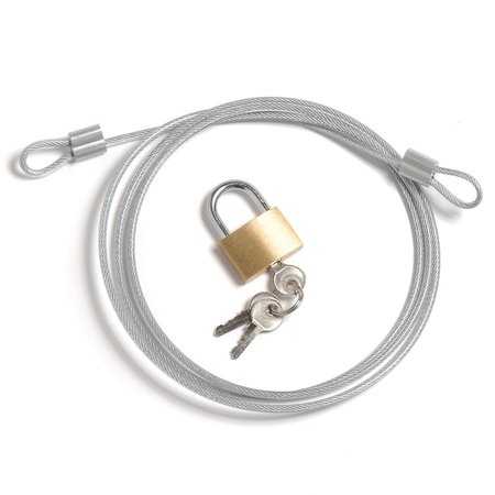 GLOBAL INDUSTRIAL Security Cable Kit, Cable Padlock And Keys 238151